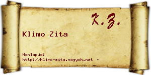 Klimo Zita névjegykártya